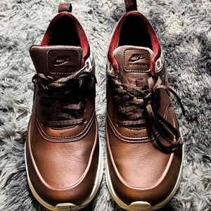 Nike Air Max Thea Premium Metallic Mahogany 616723-900 Wmn Sz 9 Leather